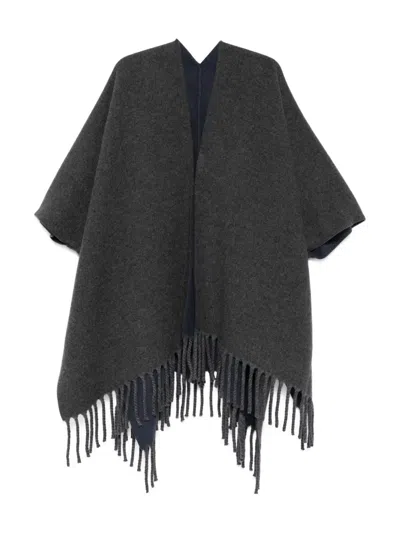 Brunello Cucinelli Tassel Cloak In Black