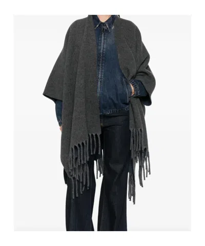 Brunello Cucinelli Tassel Cloak In Black