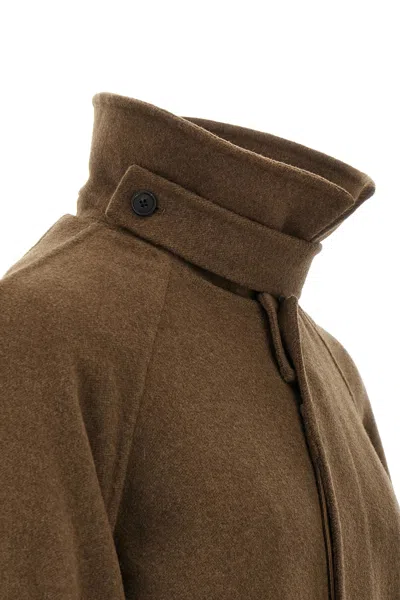 The Row 'kenet' Coat In Brown