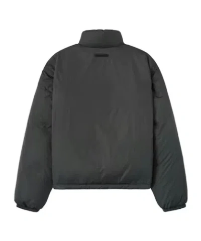 Essentials Holiday Ripstop Nylon Puffer Down Jacket In Gray