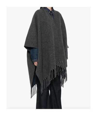 Brunello Cucinelli Tassel Cloak In Black