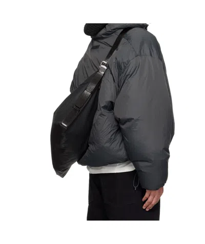 Essentials Holiday Ripstop Nylon Puffer Down Jacket In Gray