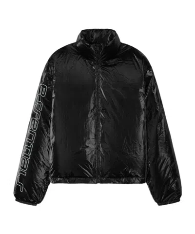 Essentials Ripstop Nylon Puffer Jacket In Black