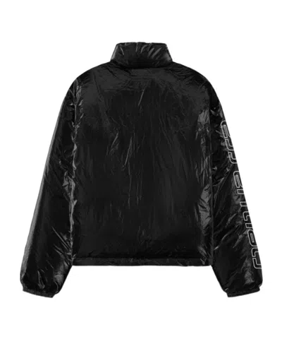 Essentials Ripstop Nylon Puffer Jacket In Black