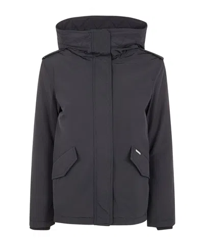 Woolrich Short Parka In Black