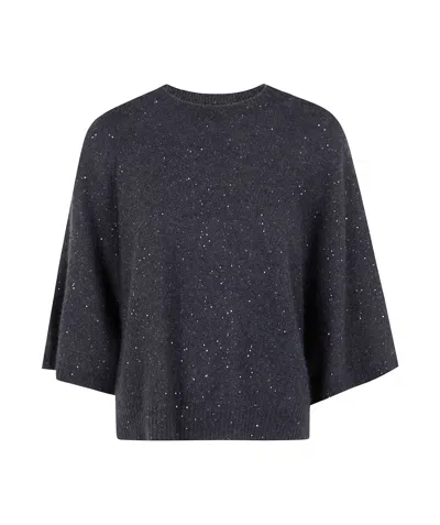 Fabiana Filippi Short-sleeved Sweater In Black