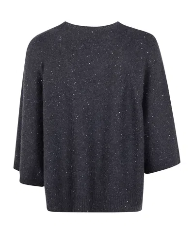 Fabiana Filippi Short-sleeved Sweater In Black