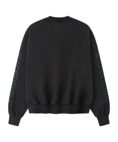 Essentials Heavy Fleece Cropped Relaxed Sweatshirt In Black