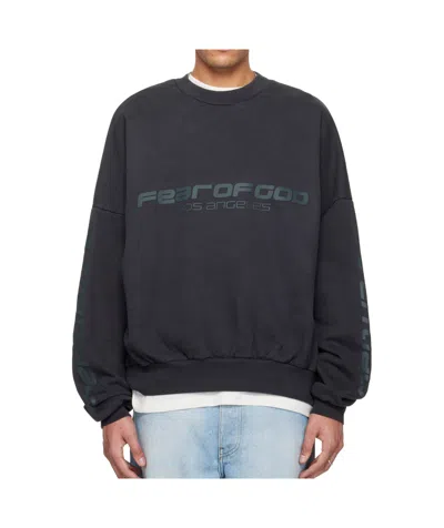 Essentials Heavy Fleece Cropped Relaxed Sweatshirt In Black