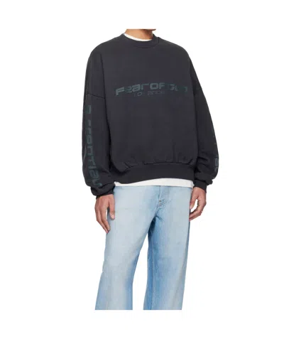 Essentials Heavy Fleece Cropped Relaxed Sweatshirt In Black