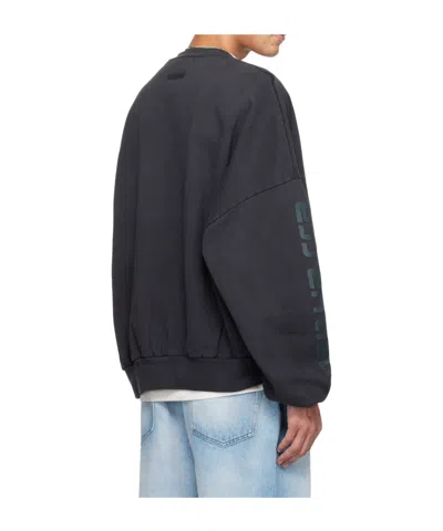 Essentials Heavy Fleece Cropped Relaxed Sweatshirt In Black