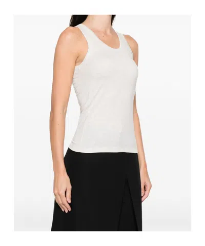 Coperni White Embroidered Tank Top In Neutral