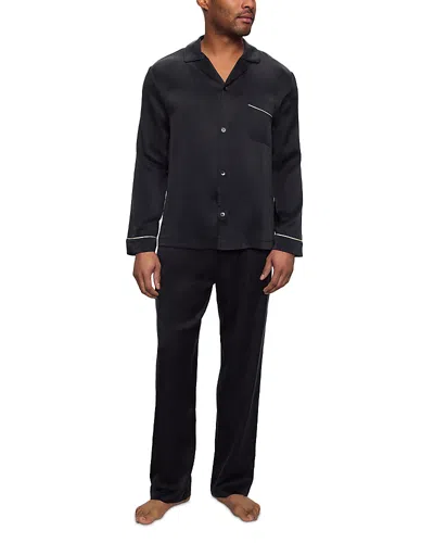 Eberjey Charles Long Pajama Set In Black