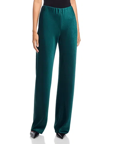 Vince Womens Juniper Fluid Satin Wide-leg Trousers In Green