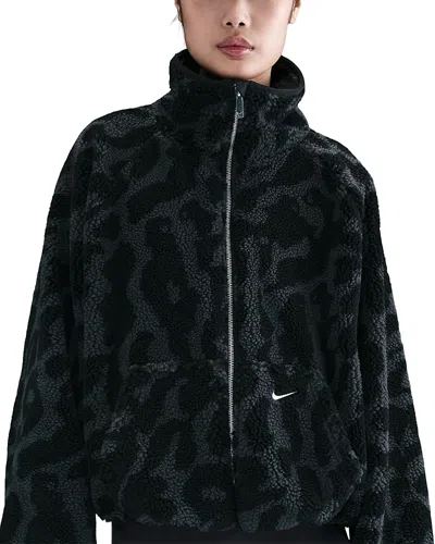 Nike Street Sherpa Jacket In Black