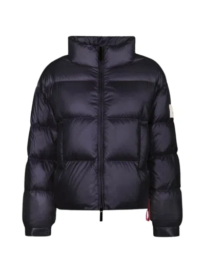 After Label Feather Coat With Higt Neck In Brown