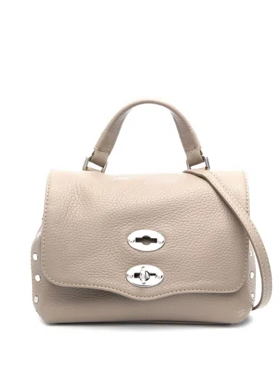 Zanellato Postina Daily Baby Leather Handbag In Gray