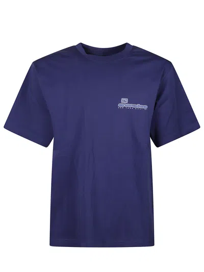 Awake Ny Mens New York City Graphic-print Cotton T-shirt Navy In Blue