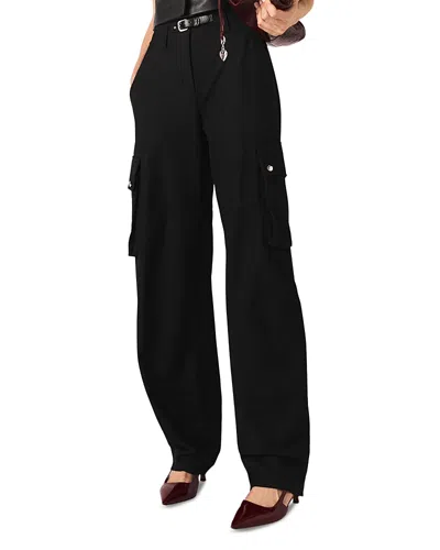Maje Cargo Pants In Black