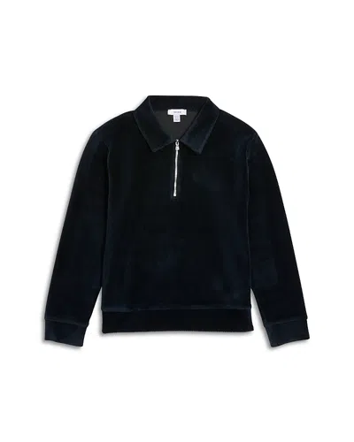 Reiss Boys' Corduroy Quarter Zip Polo Shirt - Big Kid In Blue