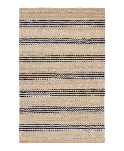 Dash & Albert By Annie Selke Dash Albert By Annie Selke Rda321 Jute Ticking Area Rug, 6'0x9'0 In Purple