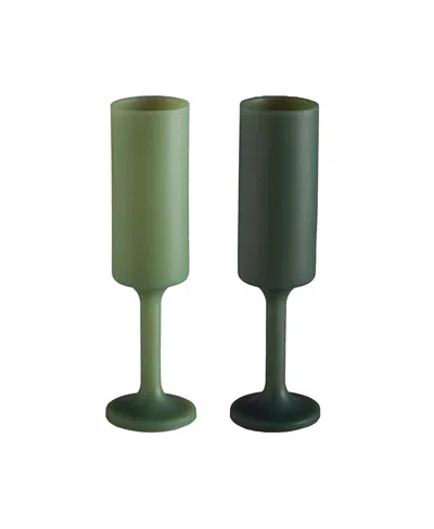 Porter Green Seff Unbreakable Champagne Flutes - Set Of 2