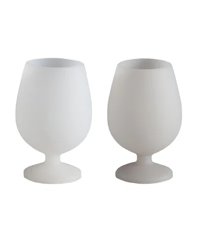 Porter Green Stemm Silicone Unbreakable Wine Glasses - Set Of 2
