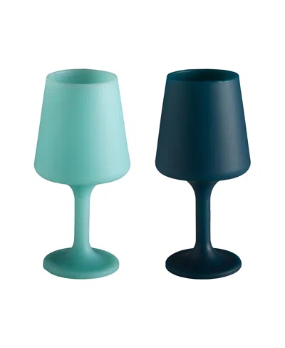 Porter Green Swepp Unbreakable Wine Glasses - Set Of 2