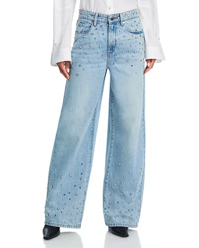 Blanknyc High Rise Wide Leg Jeans In Diamonds In The Sky In Blue