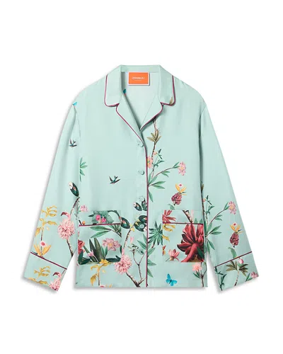 La Doublej Floral Panel Pyjama Shirt In Multi