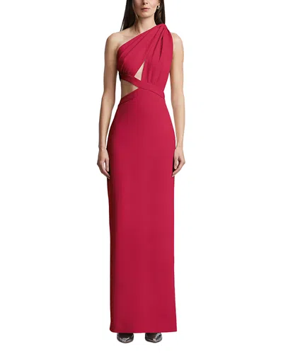Bcbgmaxazria Selene One Shoulder Gown In Pink