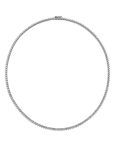 Bloomingdale's Fine Collection Diamond Classic 3-prong Tennis Necklace In 14k White Or Yellow Gold, 8.0 Tcw In Gold