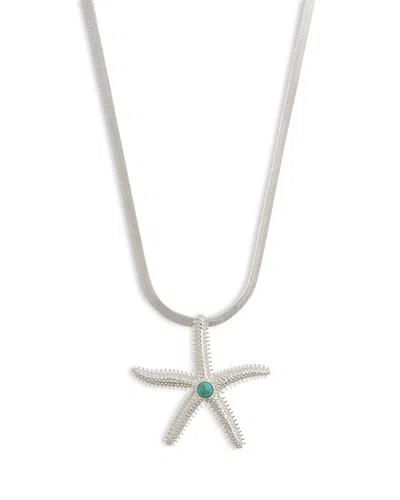 Ettika Starfish Necklace, 12-17 In Metallic