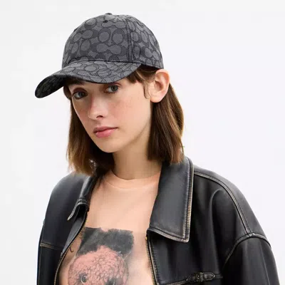 Coach Signature Jacquard Baseball Hat In Multi