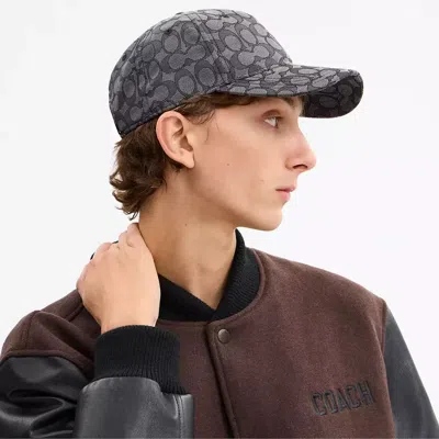 Coach Signature Jacquard Baseball Hat In Multi