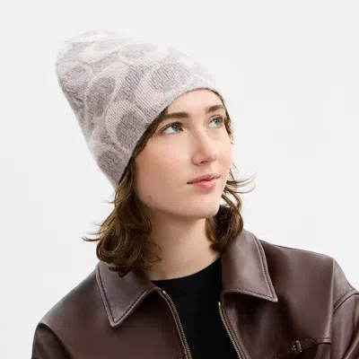 Coach Maxi Signature Knit Beanie In Multi