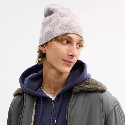 Coach Maxi Signature Knit Beanie In Multi