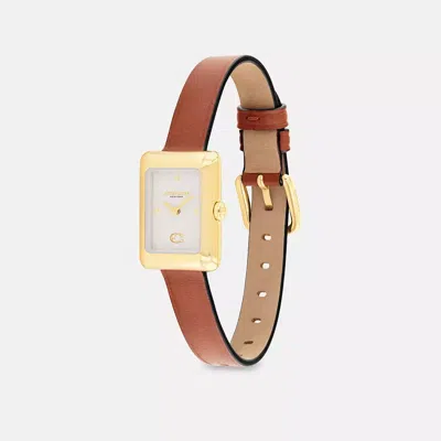 Coach Mara Watch, 19mm X 26mm In Brown