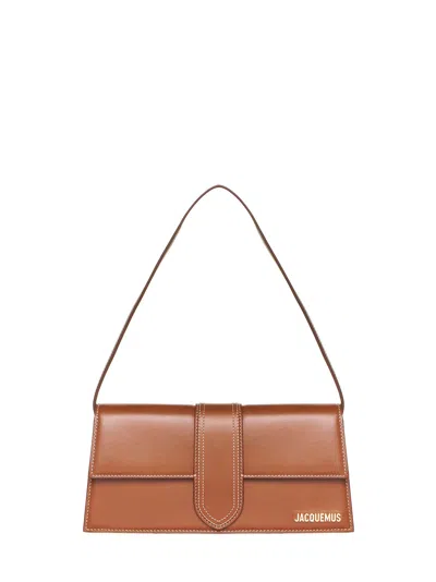 Jacquemus The Long Bambino Leather Shoulder Bag In Brown