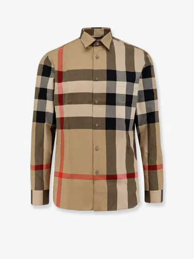 Burberry Summerton Long-sleeved Check Shirt In Brown