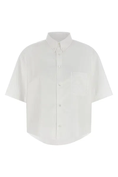 Maison Margiela Short Sleeve Shirt Button Down Collar Pocket In White
