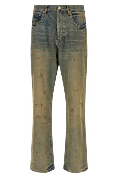 Purple 'p011 Dirty Oil Repair' Jeans In Black