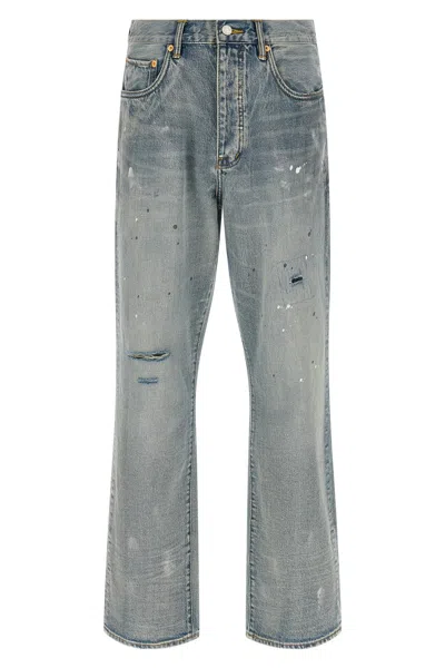 Purple 'p011 Vintage Slash Paint' Jeans In Gray