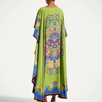 La Doublej Magic Cape-effect Printed Silk Crepe De Chine Maxi Dress In Multi