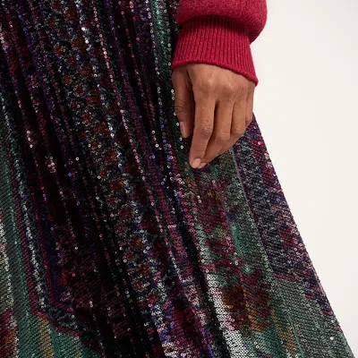 La Doublej Accordion Skirt In Multi