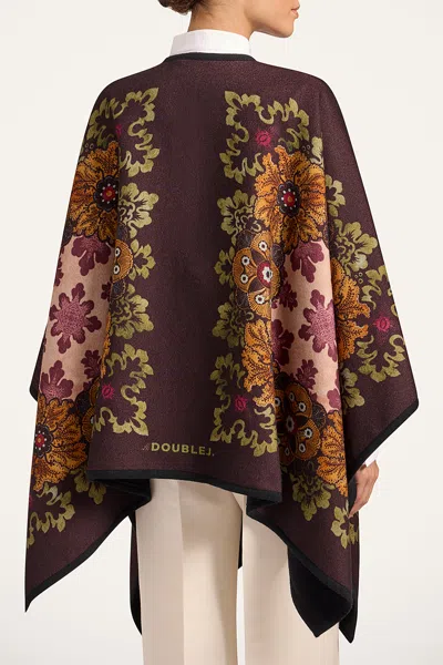 La Doublej Soul Poncho In Bounty Placée Burgundy