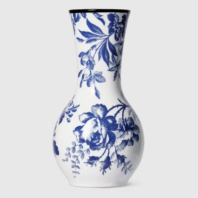 Gucci Vase Mit Herbarium-print In Blue