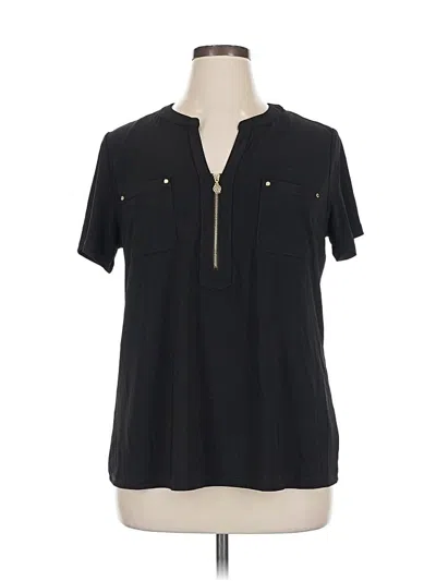 Pre-owned Anne Klein Short Sleeve T-shirt In Black