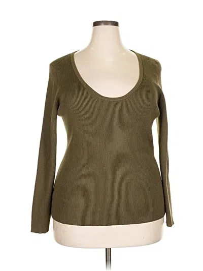 Pre-owned Eloquii Long Sleeve T-shirt In Green