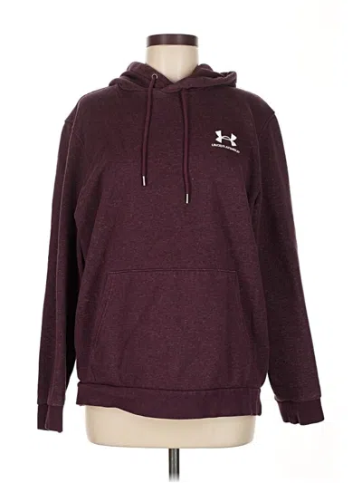 Pre-owned Under Armour Pullover Hoodie In Burgundy